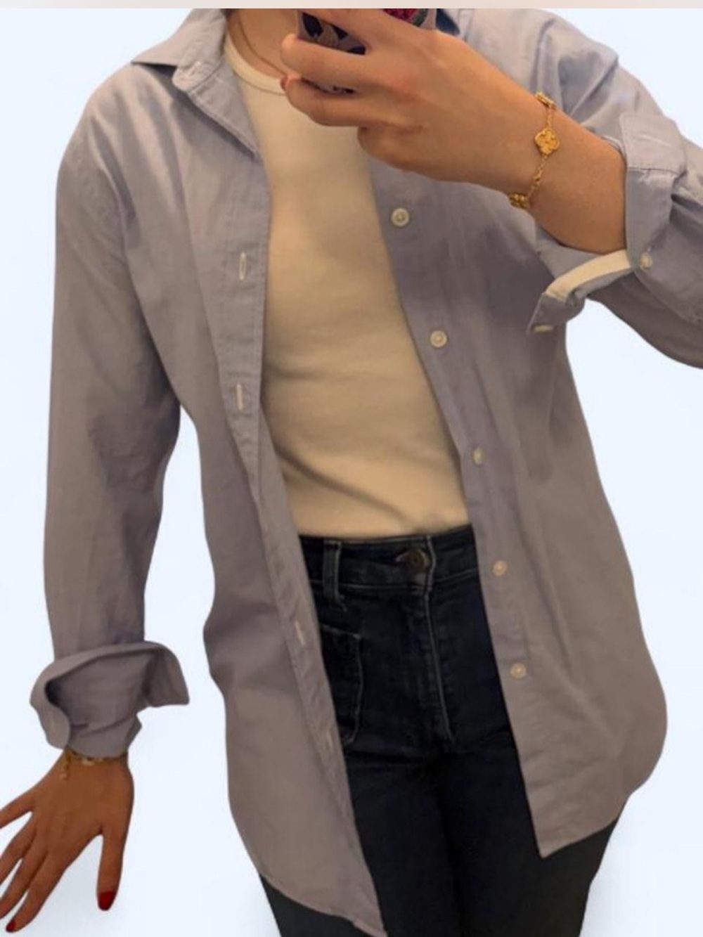 J. Crew Light Blue Button-Up Shirt Jacket